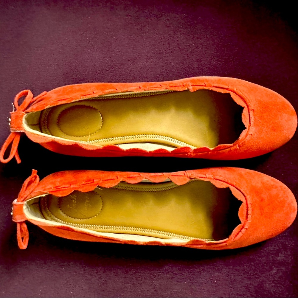 Jack Rogers jigsaw-orange Suede flats
